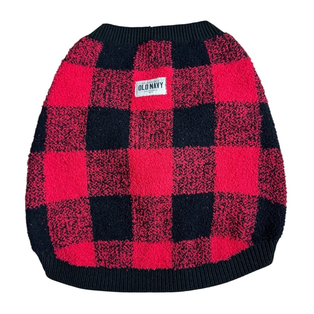 OLD NAVY
Red and Black Buffalo Checkered “Dog Sweater”
Size LARGE